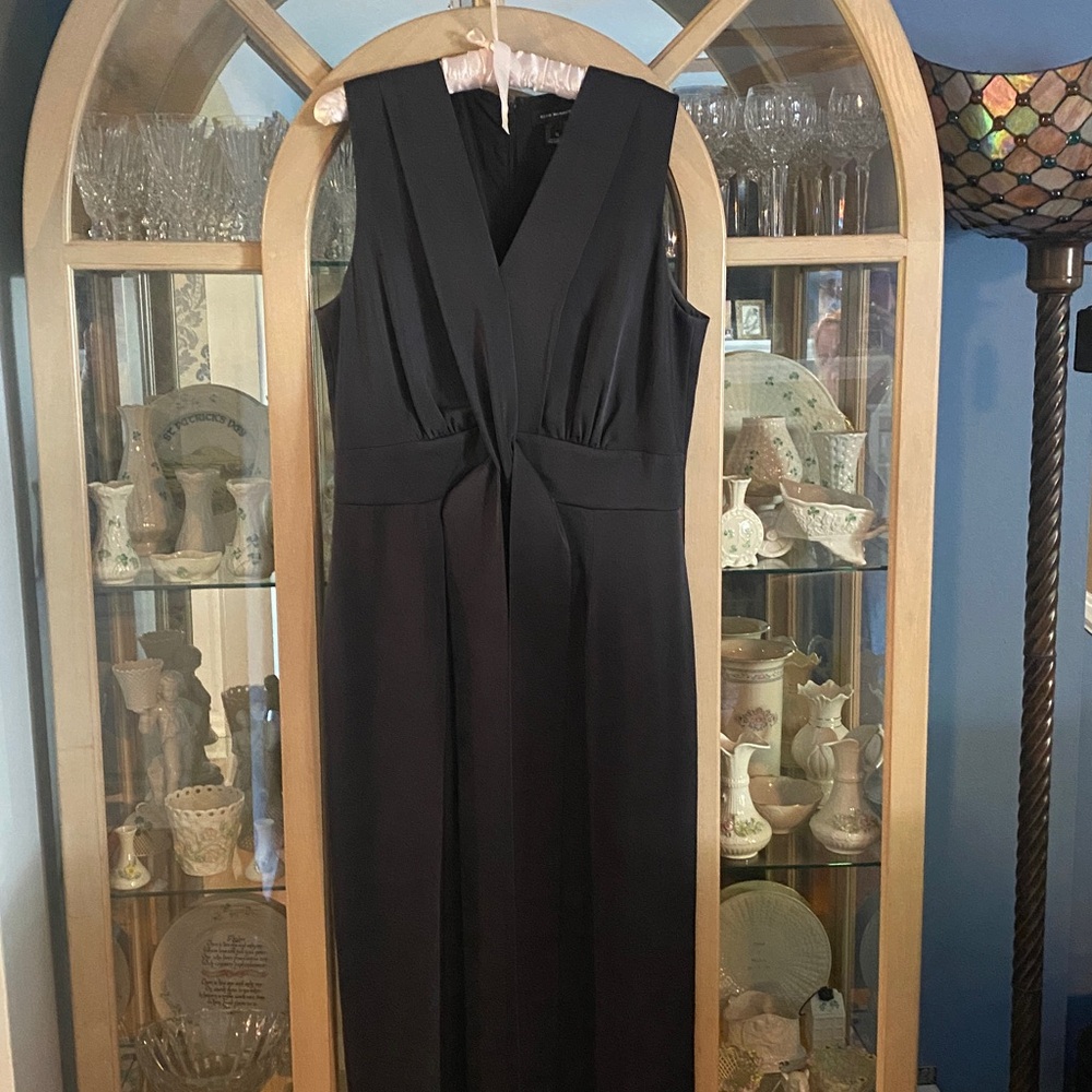 Club Monaco Black satin Pantsuit wide leg - Size 12